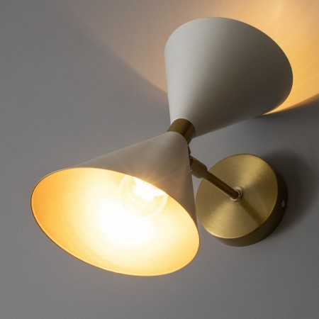 Sconces "Murano" 2he27 40W white-gold 16x26x40 cm-2