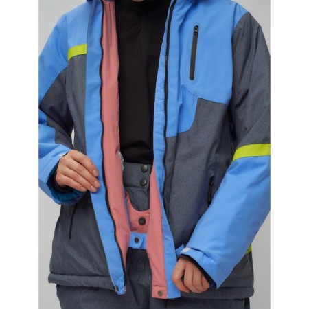 Ski suit female, size 60, blue color-9