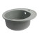Curler for a kitchen made of stone Zein 3/Q8, ​​D = 510 mm, round, overflow, dark gray color