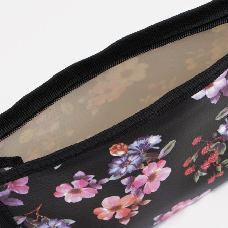 Cosmetic bag with lightning, black color-2