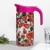 Jug “sweet taste”, glass, 1.5 l, with a pink lid