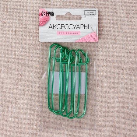 A set of auxiliary pins for knitting, 9 cm, 5 pcs, green color-8