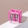 Cosmetic sharpener, with a lid, double, mix color