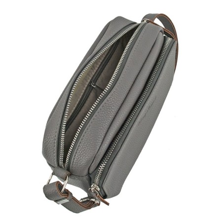Women's bag B2826-05141, gray color, genuine leather, 20x7x14 cm-1