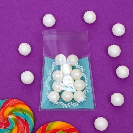 BOPP package with sticky tape, "only for you", 7*7+3cm-3