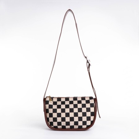 Bag-Cross-Bodi with a zipper, beige/brown color
