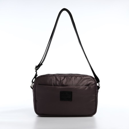 Cross-Bodi Bag on a zipper, brown color-1