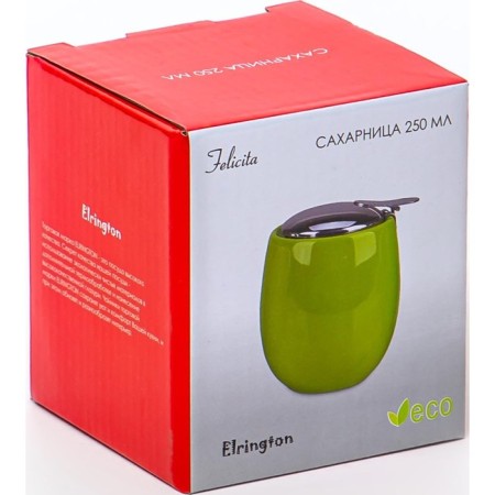 Sugar with Elrington cover “Felicita, icing”, 250 ml, green color-2