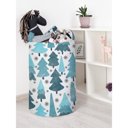 Basket for toys "Winter in the forest, size 40x60 cm