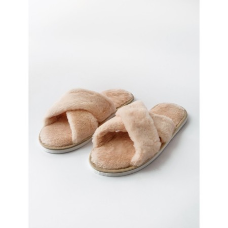 Women's slippers Amaro Home, size 39-41, beige color-4