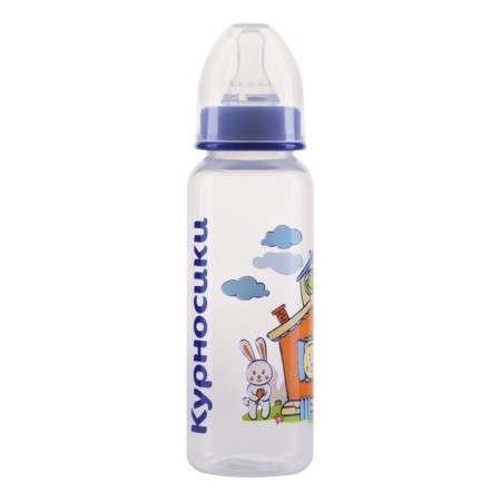 A bottle with silicone nipple milk, 250 ml, mix-8
