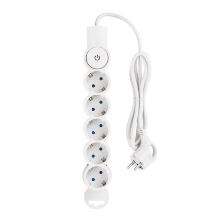 Network filter, 5 nests, 1.5m, s/h, with curtains, with an off, 2200W, 10A, white, 32574 1, Duwi-2