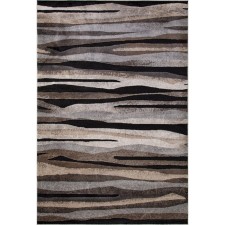 Rectangular carpet Merinos Ibiza, size 160x230 cm, color beige-black