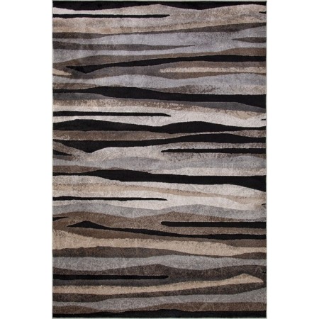 Rectangular carpet Merinos Ibiza, size 160x230 cm, color beige-black