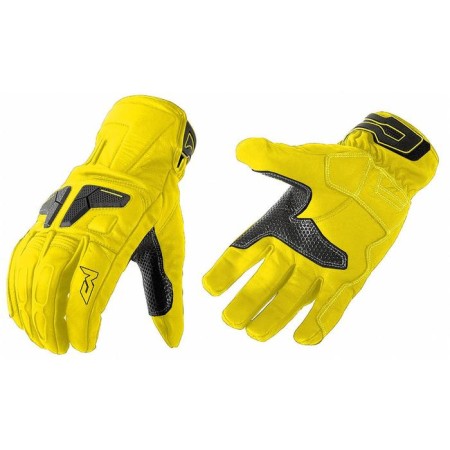 Leather gloves Venus, size L, fluorescent yellow