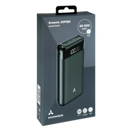 External battery AcCESSTYLE ARSENIC II 20PQD, 20,000mach, 2xUSB, Type-C, 3A, black-3