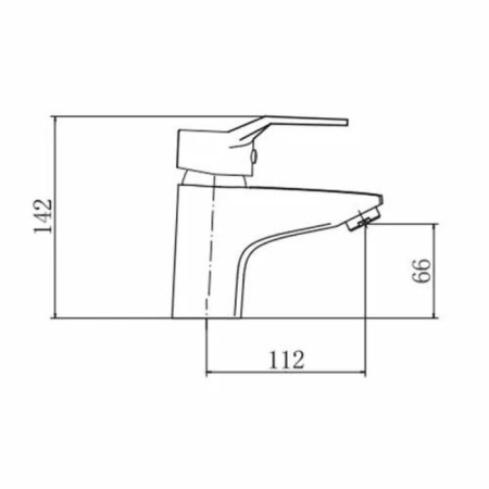 Fashun A1063 shell mixer, single -leaf, pour 112 mm, brass, chrome-1