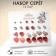Pusets 12 pairs "hearts" romance, colored in gold