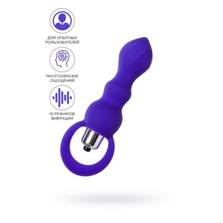 Anal sleeve Todo by Toyfa Curvy, silicone, purple, 14 cm, Ø 3.2 cm