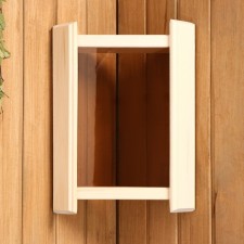 Lampshade wooden corner, dark glass