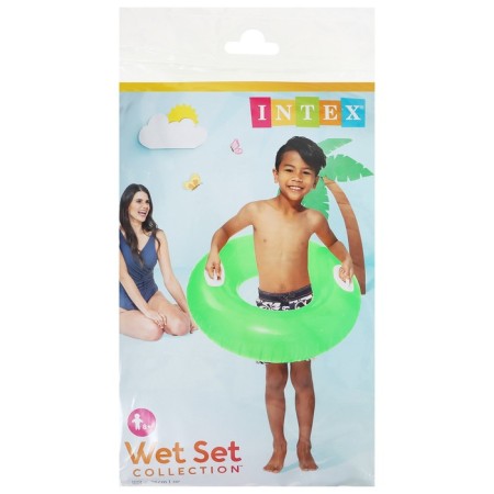Circle for swimming "Bright mood", with handles, d = 76 cm, from 8 years old, color mix, 59258np intex-4