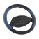 Braid on the steering wheel C2R C964, eco-leather, size 38 cm, black and blue