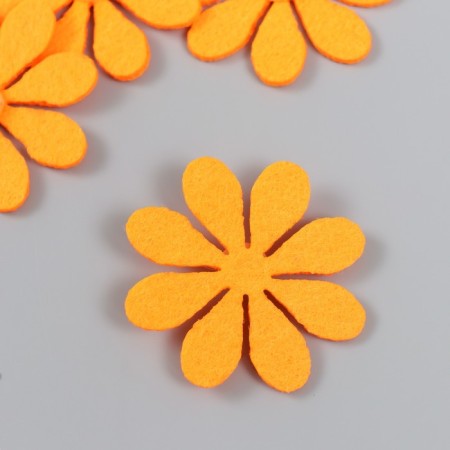 Foamir's blank "Flower" orange, felt, 4.5 cm x 4.5 cm (set 6 pcs)-1