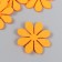 Foamir's blank "Flower" orange, felt, 4.5 cm x 4.5 cm (set 6 pcs)