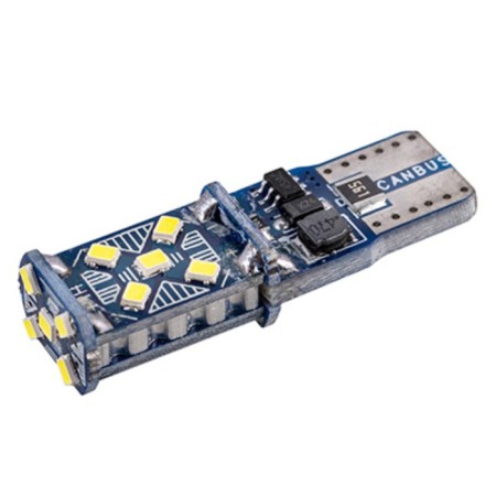 LED LED SkyWay T10 (W5W), 12 V, 15 SMD diodes, without basement, 1-end, white