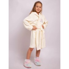 A dressing gown for a girl, height 158 ​​cm, milk color