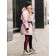 Raincoat for a girl, height 164 cm, powder color, black