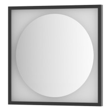 Зеркало в багетной раме с LED-подсветкой 12 Вт, 60x60 см, без выключателя, нейтральный белый свет, ч