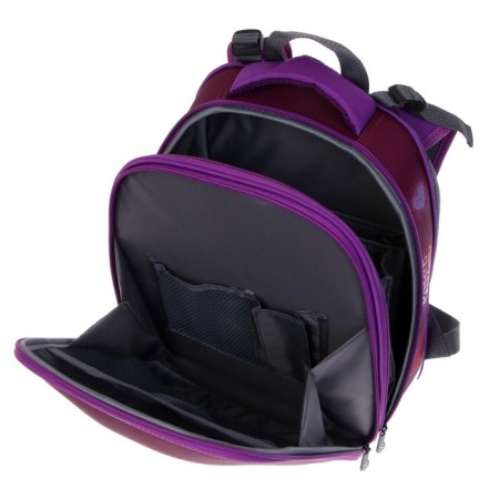 School backpack 38 x 30 x 16 cm, ergonomic back, stavia "cat 3d", lilac-10