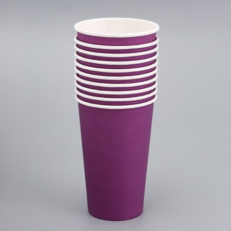 Paper glass "purple" 450 ml, diameter 90 mm-1