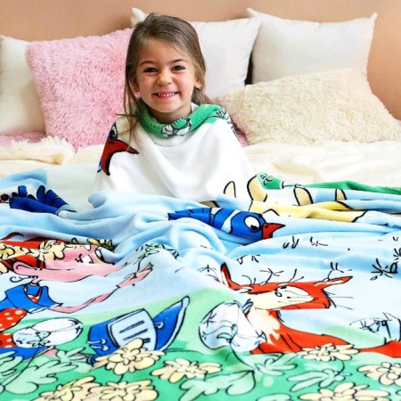Blanket-wool, size 150 × 200 cm, dandelion print