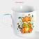 Mug ceramic shade "Tigerok with pears", 230 ml, white color