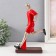 Souvenir Polystone "Athlete - Football player" Red with gold 16.8x24.3 cm