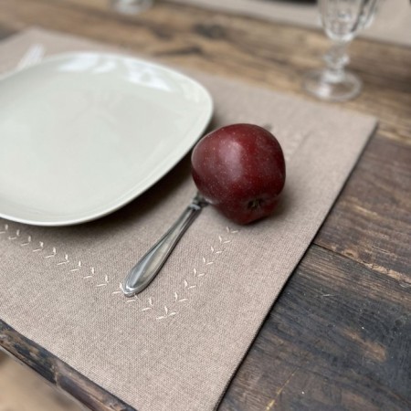 PLAISMAT "CONTA", size 35x50 cm, color beige-brown-1