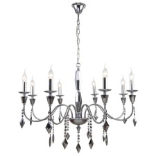 Люстра подвесная Grace 8xE14 40Вт, размер 86x86x88-174 см, цвет хром