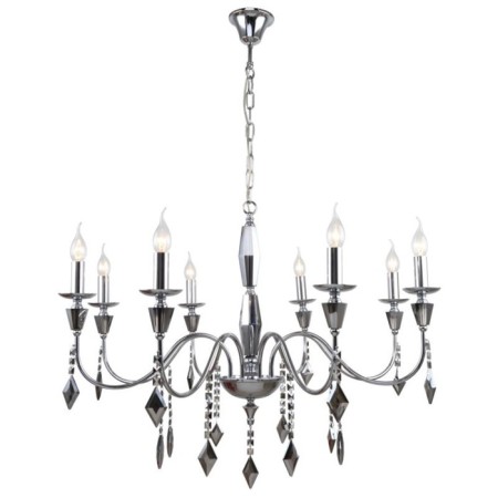 Suspended chandelier Grace 8xe14 40W, size 86x86x88-174 cm, color chromium