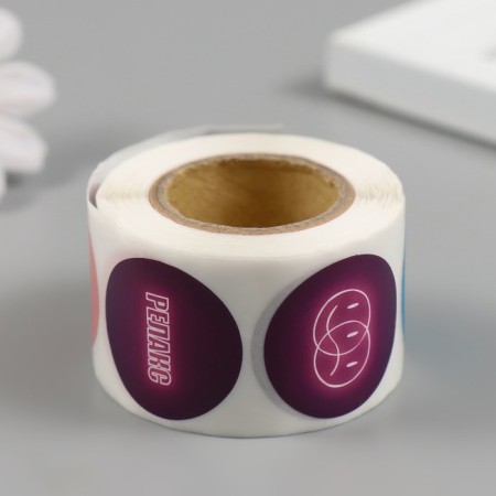 Stick Paper "Neon" d = 2.5 cm 252 pcs in the roll-2
