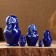 Doll "gzhel", blue dress, 5 puppet, 10 cm