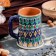 Rishtan ceramics mug "Disor", 500 ml, blue