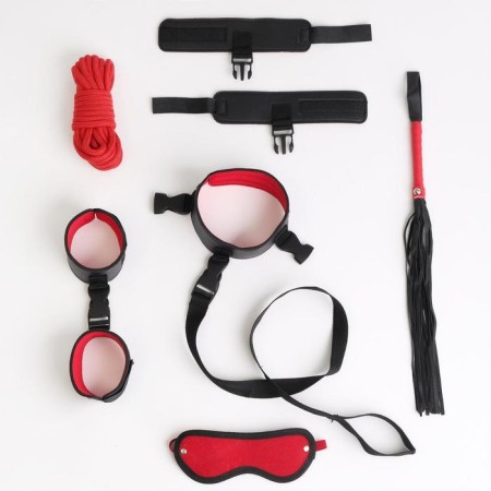 Erotic bdsm set of oka-hpki, red, 7 items-1