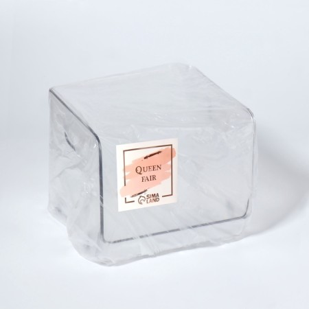 Organizer for storage, with handles, 1 section, 16.5 × 15 × 13 cm, the color is transparent-6