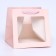 Gift package, craft, with a window, "pink", 20 x 20 x 20 cm