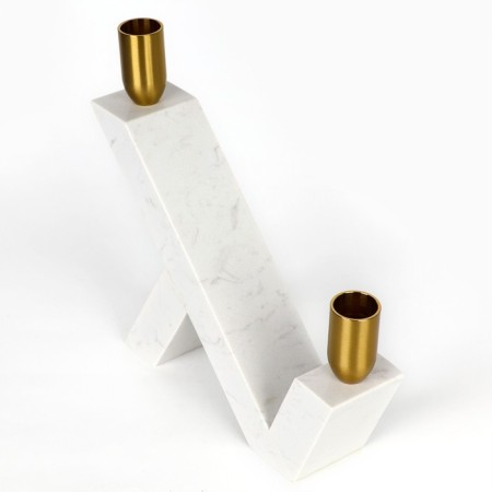 Brass Climber, marble "Faces" 22 x 20 x 5 cm-3