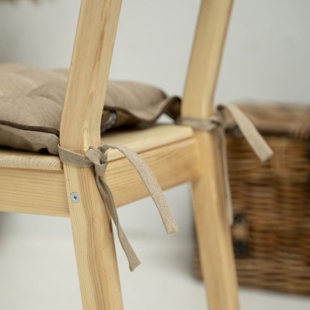 Pillow on the chair "Ibiza", size 40x40 cm, color beige-brown-2