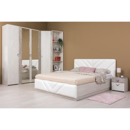 Tumbling bedside amli 13.78, 410x350x433, silk stone/concrete chicago beige-2