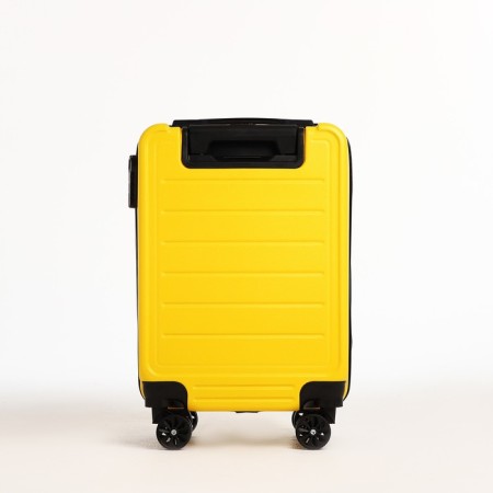 Small suitcase 18 ", lightning department, 4 wheels, yellow color-3